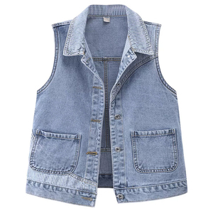 Durable Quality <b>Men</b> Jean <b>Vest</b> Strong Jean Sleeveless <b>Vest</b> With Stylish Sleeveless Look Secure Pocket And Comfortable Fit shirts - Product Image 6