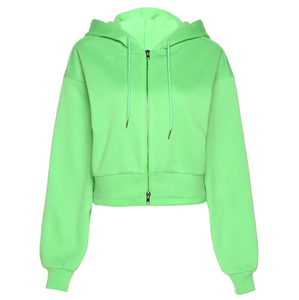 Alta Calidad Diseño Original Moda Sexy Crop Top Personalizado algodón mujeres sudaderas con capucha y sudaderas - Product Image 1