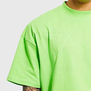 Camisetas de gran tamaño con hombros caídos de algodón 100% de alta calidad para hombres Diseño de cuello redondo elegante - Product Image 4