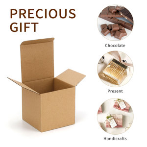 Boîte en papier kraft brun boîte-cadeau de fête bricolage Carton boîte de fête de mariage multi taille logo personnalisé grossistes - Product Image 2