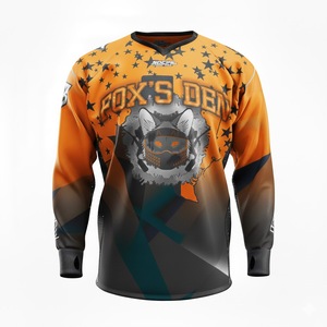 Custom Printed Paintball Jersey Men's Breathable Athletic Shirt Long Sleeve Elbow Pads Cotton Blend Mesh High Quality Outdoor - Product Image 2