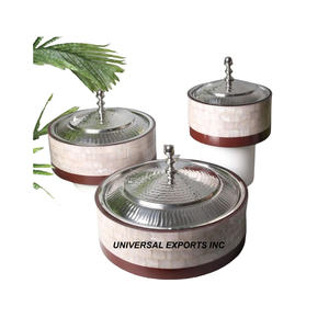 Réchauffeur de nourriture en métal nickelé mariage décoratif fournitures alimentaires casserole forme ronde luxe en gros métal Hotpot - Product Image 5