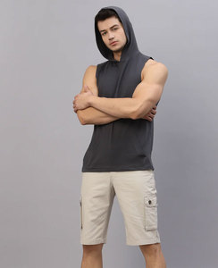 Camiseta sin mangas de gimnasio para hombre de alta calidad, camiseta sin mangas para gimnasio para hombre, chalecos acanalados con logotipo personalizado, camiseta sin mangas de algodón transpirable - Product Image 5