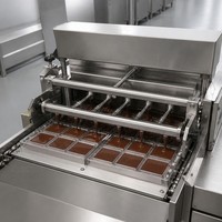 Eén-shot chocolade afzetmachine productielijn 1D 2D 3D afzetten meerkleurige vulling noten fruit SS304 PLC touchscreen bediening