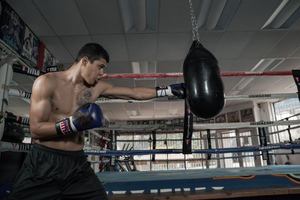 Guantes de boxeo de piel sintética personalizados al por mayor, guantes de boxeo de piel auténtica con logotipo personalizado Pro OEM ODM, Diseña tus propios guantes de boxeo - Product Image 5