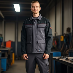 Welding <b>Protective</b> Jacket Size 46 Grey/Black by Weld <b>Shield</b> - Product Image 3