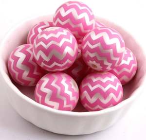 Cuentas de cristal de Murano y cristal de estilo único DIY-Zig Zag perlas redondas Chevron cuentas para collar de moda fabricación de joyas - Product Image 2