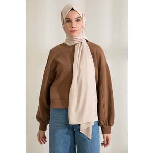 ผ้าคลุมไหล่ไหมเมดินาสีเบจ - เครื่องประดับระดับพรีเมียม - Product Image 3