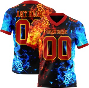 Jersey de Fútbol Americano de Alta Calidad, 100% Poliéster, Transpirable, de Secado Rápido, Proveedor OEM con Nombre de Equipo Personalizado - Product Image 2