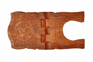 Design Bois Moderne Logo Personnalisé Horizontal Adultes Book Stand Brun Lecture en Bois Prakash Meubles & Exportation Taille Personnalisée - Product Image 2