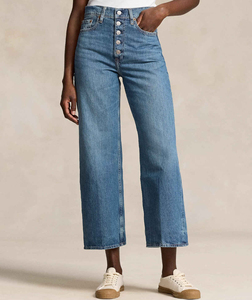 Pantalones vaqueros de calle de cintura alta a la moda para mujer, pantalones vaqueros rectos de pierna ancha, pantalones informales diarios para mujer - Product Image 2