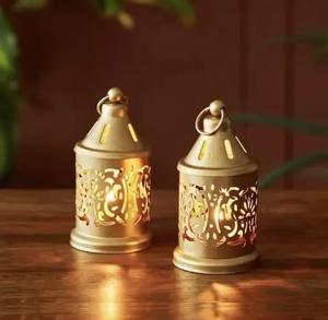 Portavelas de luz de té con forma de loto de color dorado para decoración de hogar, oficina y boda, bellamente hecho a mano de Metal de buena calidad - Product Image 6