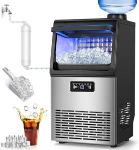 Máquina de Hielo Comercial Eléctrica Independiente de Acero Inoxidable, Hielo Cúbico, 20-30 kg/día, para RV, Hotel, Bar, Restaurante - Product Image 4