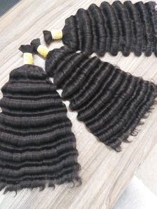 Wholesale Raw <b>Hair</b> Unprocessed No Weft Vietnamese 100% Human Remy <b>Hair</b> Extension Cuticle Aligned Bulk <b>Hair</b> Bundles for <b>Braiding</b> - Product Image 6