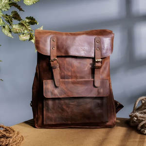 Sac à dos scolaire en cuir véritable durable et respirant avec logo personnalisé Offre Spéciale meilleure vente d'une capacité de 20-35L toutes saisons - Product Image 6