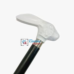 Canne de marche pliable en bois faite à la main de haute qualité, poignée en aluminium durable en forme de tête de lapin, design Art Déco, 94 cm, légère, pour hommes - Product Image 4