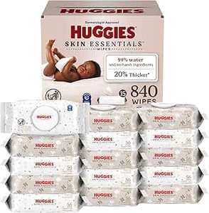 Lingettes pour bébé Huggies Skin Essentials, douces, délicates et hypoallergéniques pour les peaux sensibles - Product Image 2