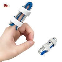 Attelle de protection pour doigts en alliage d'aluminium pour la rééducation et la correction des fractures des doigts.