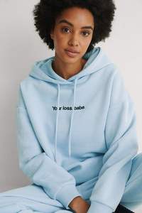 Pull à capuche surdimensionné pour femmes 100% coton personnalisé brodé Slogan Streetwear mode Premium doux polaire sweats à capuche pour femmes - Product Image 2