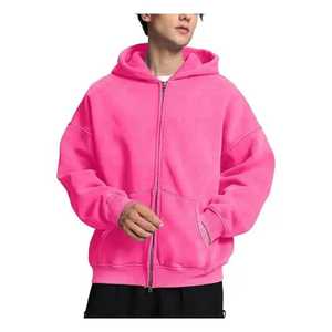 Wholesale Spyder Hoodies Men Winter Heavyweight <b>Fleece</b> Custom Embroidery Logo Distressed Denim Vintage Acid Wash Streetwear - Product Image 2