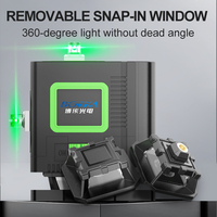 Laser rotatif industriel de niveau laser 4D à faisceau vert de 360 degrés à 16 lignes avec alimentation par batterie au lithium