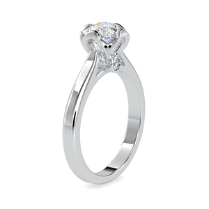Bague en diamant taillé rond de 1.20 carats cultivée en laboratoire tendance classique bijoux de fiançailles et de mariage en or jaune 14 carats pour les fêtes - Product Image 2