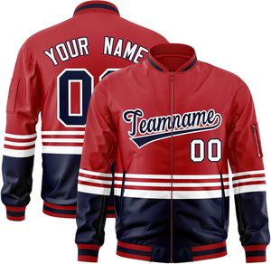 Vestes universitaires unisexe avec fermeture éclair et bordure côtelée Fourniture d'usine OEM Logo personnalisé inclus - Product Image 1