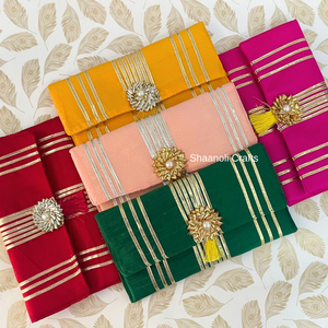 Pochette ethnique indienne en soie brodée style Rajasthani pour femme, idéale comme cadeau de mariage ou de remerciement (Sagun) - Product Image 2