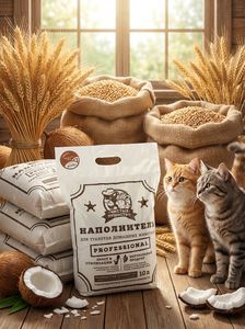 Litière pour chat en blé propre et moelleuse, parfum noix de coco – Granulés agglomérants naturels pour chats, rongeurs et lapins, 10L - Product Image 3