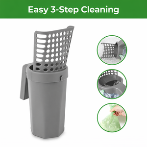 ที่ตักทรายแมวพร้อมถุงเก็บขยะและแปรงทำความสะอาด ผลิตจากพลาสติกรีไซเคิล PP ความจุขนาดใหญ่ รับผลิตแบบ OEM ODM - Product Image 3