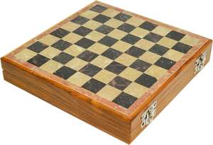 Juego de Ajedrez de Piedra de Estilo Lujoso con Base de Madera, Tablero de Mármol Hecho a Mano para Niños, Personalizable con Incrustaciones Exquisitas - Product Image 4