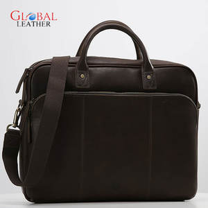 Professional 15-16 Inches <b>Leather</b> Laptop Messenger <b>Bag</b> for <b>Men</b> Casual Style with Large Capacity and Durable Features - Product Image 1