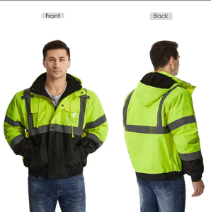 Chaqueta Softshell de construcción de seguridad para hombre, chaquetas de Montañismo para senderismo al aire libre, chaqueta cortavientos de secado rápido ajustada a prueba de viento - Product Image 2