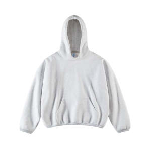 เสื้อมีฮู้ดสำหรับผู้ชายโอเวอร์ไซส์ปรับแต่งได้เสื้อมีฮู้ดลายบุผ้าคอตตอนผ้าฟลีซ100% ทรงหลวม - Product Image 4