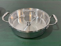 Casseroles de cuisine Ruffoni modernes, faites à la main, en aluminium écologique, compatibles gaz et induction, avec couvercle en aluminium
