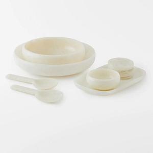 Bol à salade en résine de haute qualité vaisselle bol de service en résine incrusté bol en résine Design moderne à la mode - Product Image 4