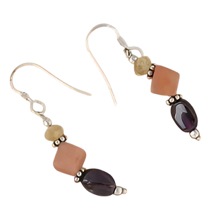 Multi Color Cornaline Grenat Citrine 925 Silver Gemstone Dangle Earrings Jewelry Fashionable Earring For Wedding Gift For Women. - Product Image 3