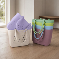 Sac de plage en EVA à motif bonbons avec logo personnalisé, sac de plage en caoutchouc souple imperméable, grande capacité pour cadeaux promotionnels en gros
