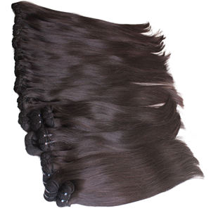 Pas cher vietnamien os cheveux raides dans la trame meilleure qualité Super Double dessiné droits naturel noir cheveux bruts faisceaux - Product Image 3