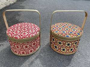 Colored Bamboo <b>Gift</b> <b>Basket</b> Handmade From Vietnam - Product Image 3