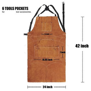 Delantales de Soldadura Unisex de Cuero de Alta Calidad, Resistentes al Fuego, Ligeros, de Secado Rápido, Personalizables, Nuevo Diseño para Ropa de Seguridad - Product Image 3