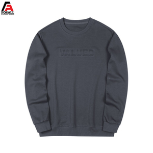 Pull-over à col rond personnalisé pour hommes, sweat à capuche avec logo vierge imprimé de couleur unie, sweat-shirt court d'hiver, teint uni - Product Image 2