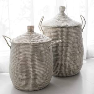 Cesta de Paja Tejida con Asa, para Colgar o como Cesta para Ropa, con Asa, Varios Colores, Personalizable - Product Image 4