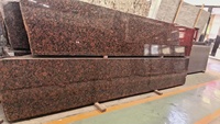 Granite rouge Baltique Carmen, Granite rouge rubis pour cuisine, brun foncé antique, par pied carré, revêtement mural, pierre de façade