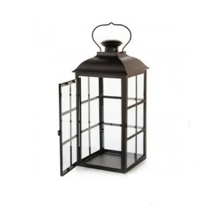 Metal crafts hollowed out gold lantern wind lamp LED light <b>Moroccan</b> <b>decorative</b> ornaments camp lantern For Ramadan - Product Image 5