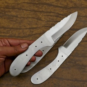 Couteau à lame fixe en acier au carbone de qualité industrielle, à dos droit, à fabriquer soi-même, à lame pleine, pour le camping et la chasse - Product Image 3