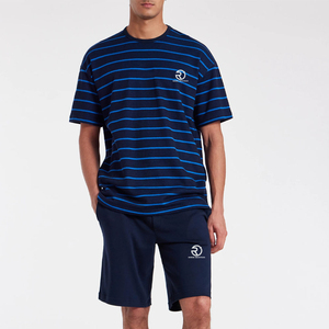 Vêtements de sport pour hommes en gros-Combinaison de sport courte d'été à séchage rapide T-shirts et ensembles courts d'été pour hommes - Product Image 3