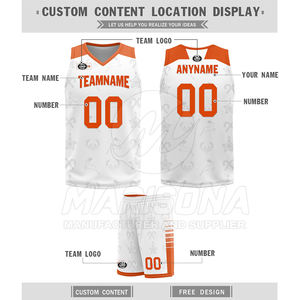 Uniforme de Baloncesto Reversible de Estilo Único Hecho a Medida, Color Sólido, Fabricación en Fábrica - Product Image 3