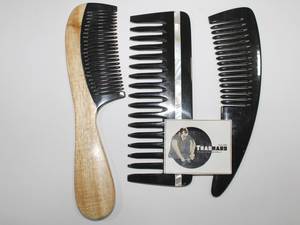 Serpillière en corne de bœuf, peigne en corne de bœuf avec ligne d'incrustation en nacre, nouveau Design, produits de soins personnels de qualité supérieure de la marque traditionnelle - Product Image 5