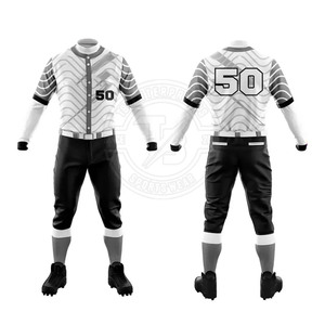 เครื่องแบบเบสบอลระบายอากาศได้ดีแห้งเร็วเครื่องแบบเบสบอลดีไซน์ใหม่ล่าสุด - Product Image 3